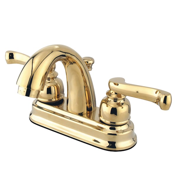 4" Centerset Bathroom Faucet, Polished Brass